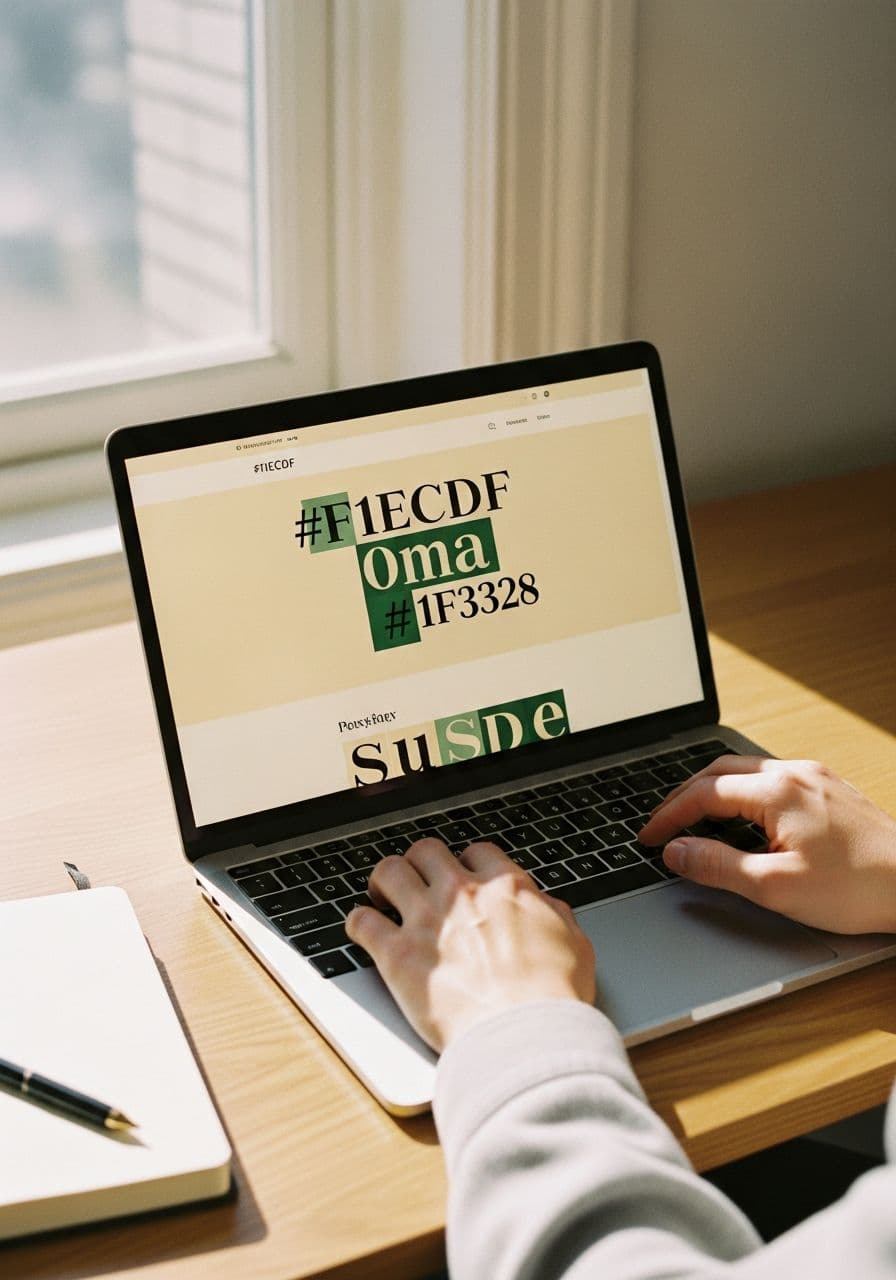 Mani su un laptop mentre disegnano l'anteprima del sito di una piccola attività